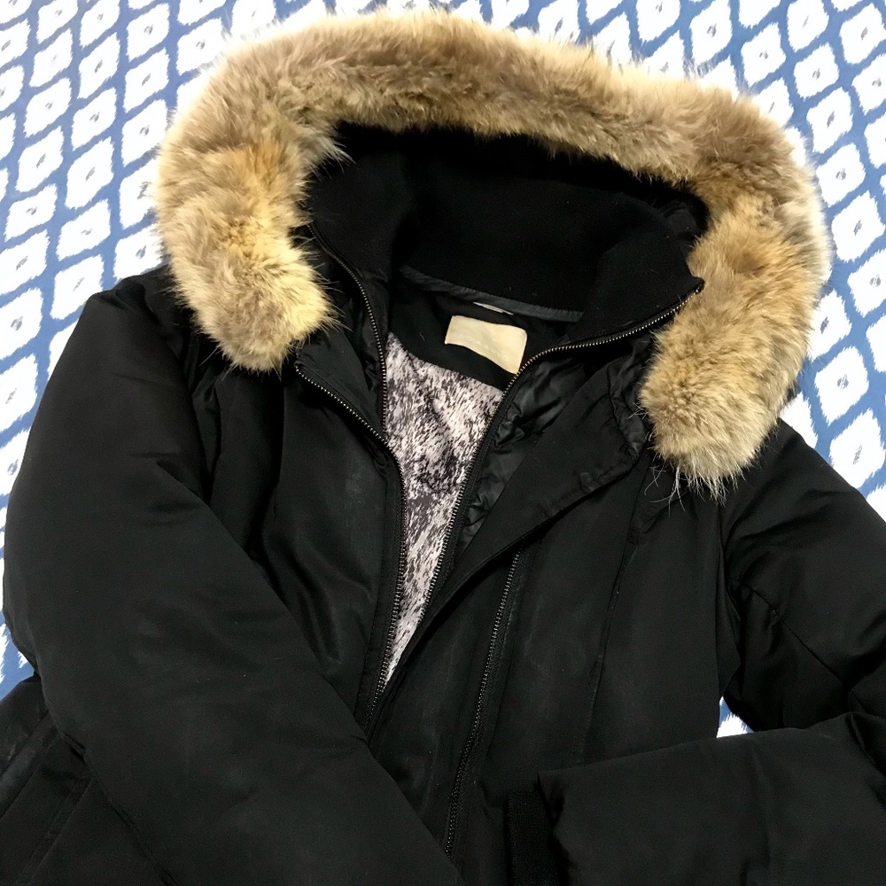 Soia & Kyo Down Jacket with Fur Trim